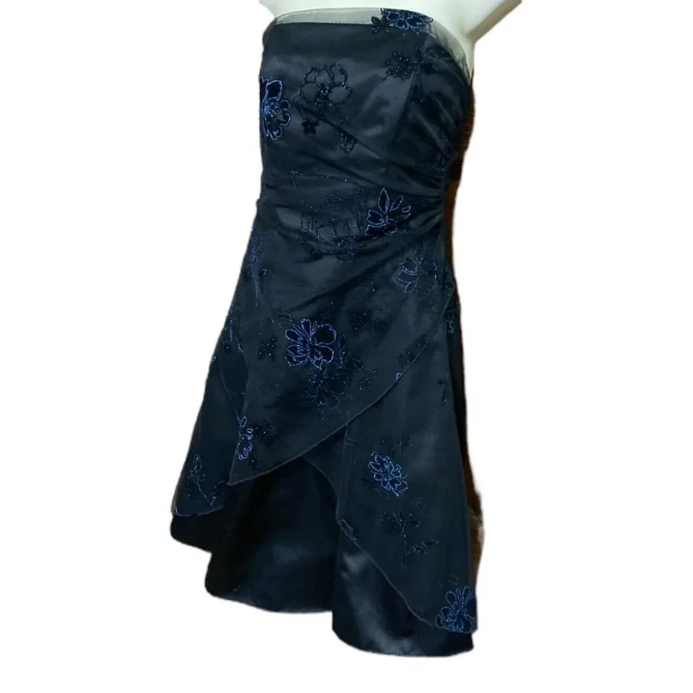 Onyx Nite Strapless Formal Dress Black Size 6 - Picture 7 of 14